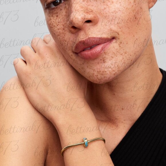 Pandora Aqua Blue Clip Charm - Picture 5 of 6